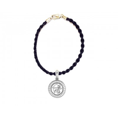 Sagittarius Charm Pendant studded with Diamonds in 92.5 Silver